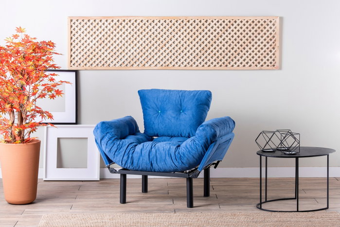 Atelier Del Sofa Nitta Single - Sillón de orejas Azul